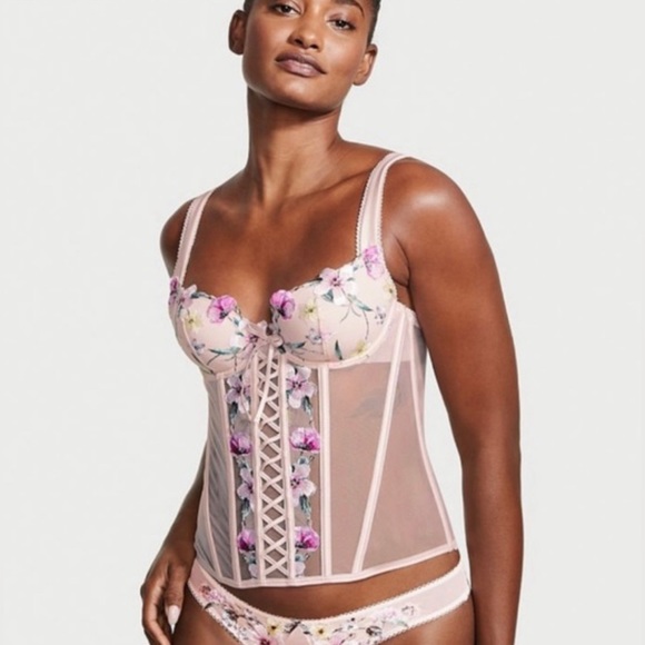 Victoria's Secret Other - VICTORIA’S SECRET FLORAL LACE CORSET TOP new with tags size S